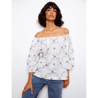 Embroidered Floral Blouse - dolly mama boutique
