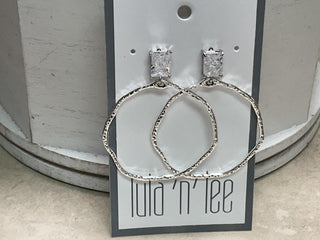 Hammered Hoop Earring