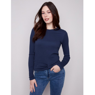 Textured Knot-Waist Top - dolly mama boutique