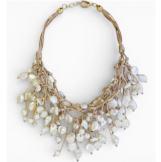 Coastal Pearl Statement Necklace
