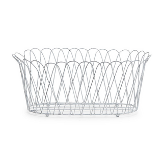 French Wire Oval Planter Basket