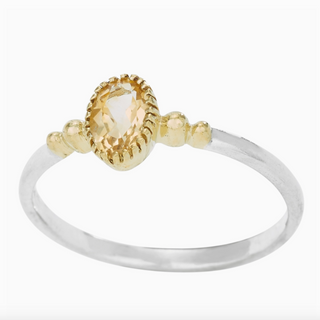 Small Oval Citrine Ring - dolly mama boutique