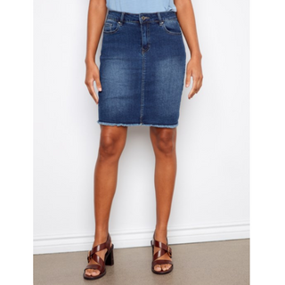 Basic Denim Skirt - dolly mama boutique