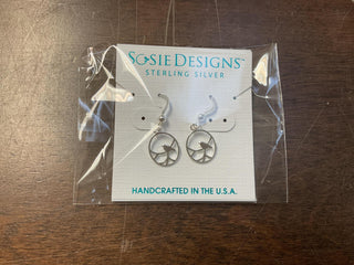 Silver Nightingale Bird Earrings