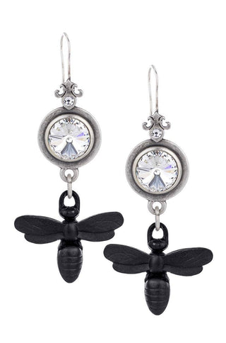 Prefere Earrings with Euro Crystal and Miel Dangle - dolly mama boutique