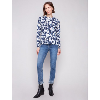 Printed Reversible Sweater - dolly mama boutique