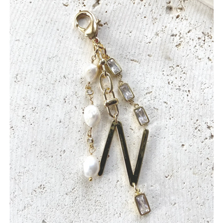 Gold Initial Purse Charm