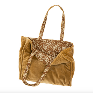 Block-Print Velvet Reversible Tote