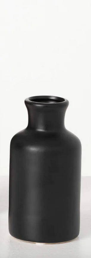 Black Bottle Vase - dolly mama boutique