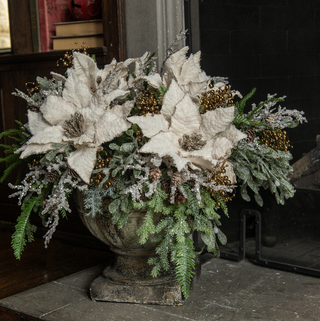 Frosted Holly Pick with Pinecones - dolly mama boutique