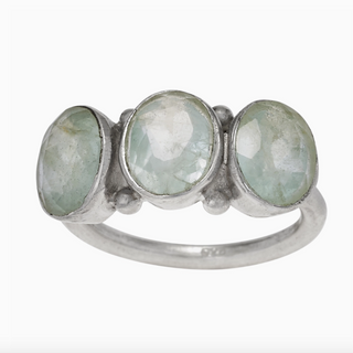 Clear Aquamarine Ring - dolly mama boutique