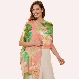Watercolor Linen Scarf