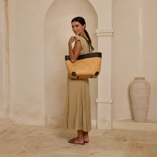 Borneo Rattan Tote - dolly mama boutique