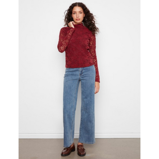 Lace Mock-Neck Top