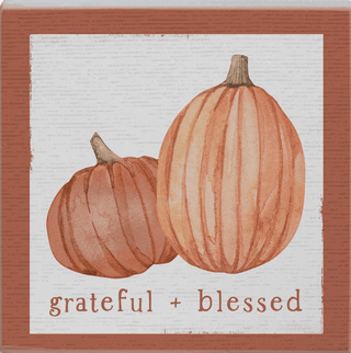 "Grateful & Blessed" Block Sign - dolly mama boutique