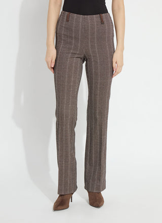 Herringbone Pintuck Ponte Baby Boot Pant, front view
