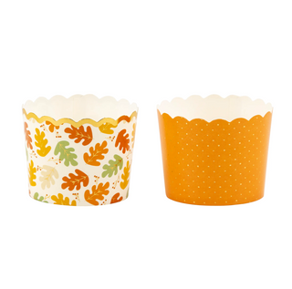 Gold Foil Autumn Baking Cups