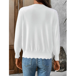Scalloped Cardigan - dolly mama boutique