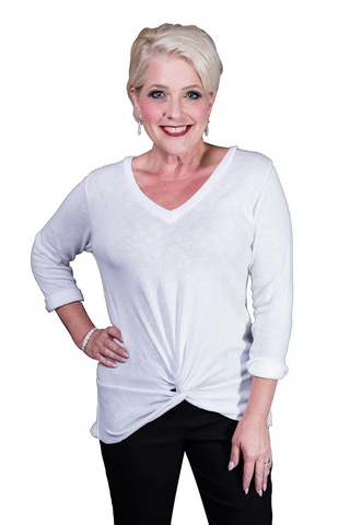 Sydney Twist-Front Top - dolly mama boutique