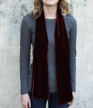 Velvet Oblong Scarf - dolly mama boutique