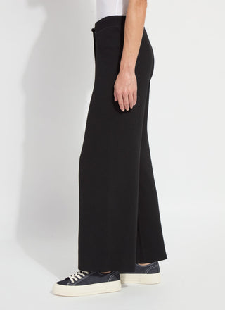 Odessa Reversible Knit Wide Leg Pant by Lysse in Black/Pearl Grey - view 5