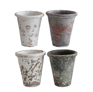 Distressed-Finish Clay Pots DA5564A - dolly mama boutique