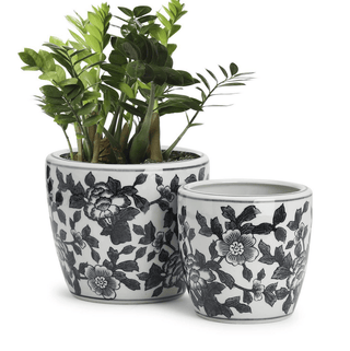 Black and White Cachepot - dolly mama boutique