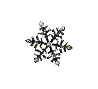 Snowflake Rhinestone Brooch