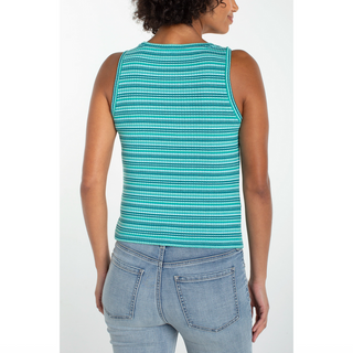 Sleeveless Twist-Hem Top