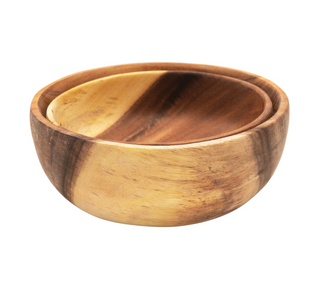Acacia Wood Bowls DF4439 - dolly mama boutique