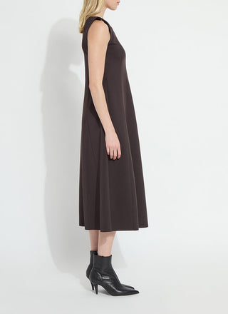 Maurelle Neoprene Seamed Dress - Espresso - view 4