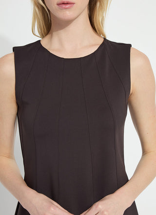 Maurelle Neoprene Seamed Dress - Espresso - view 2