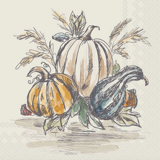 Fall Toile Cocktail Napkins