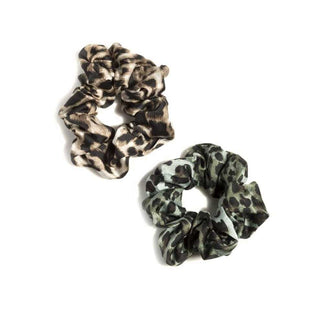 Leopard Scrunchies - Assorted Set of 5 - dolly mama boutique