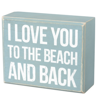 Box Sign "To the Beach and Back" - dolly mama boutique
