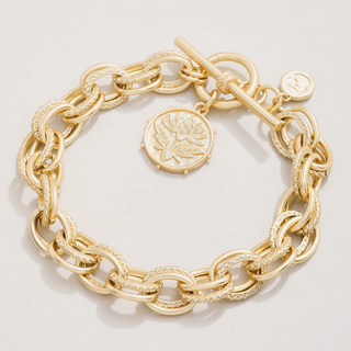 Lotus Toggle Bracelet - Gold - dolly mama boutique