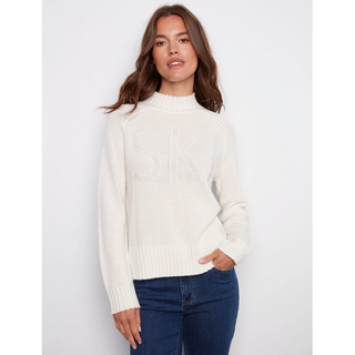 Raglan-Sleeve "Ski" Sweater