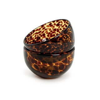 Tortoise Glass Tidbit Bowl - dolly mama boutique