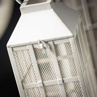 White Metal Lantern MET18650 - dolly mama boutique