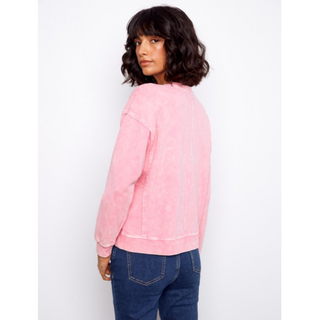 Flower Applique Sweatshirt - dolly mama boutique