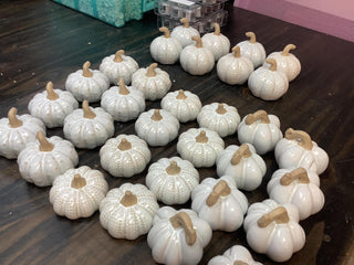 Mini Pumpkins ceramic neutral