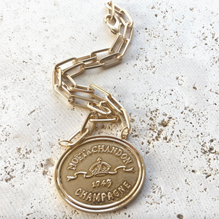 Champagne Label Necklace - dolly mama boutique