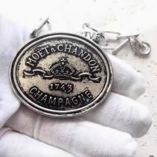 Champagne Label Necklace - dolly mama boutique