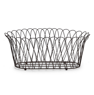 French Wire Oval Planter Basket