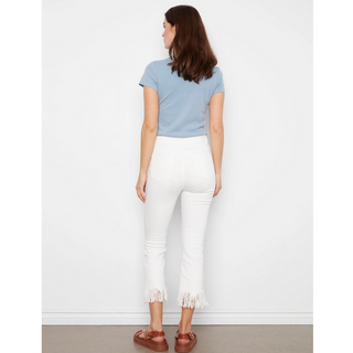 Bootcut Denim with Fringed Hem - dolly mama boutique