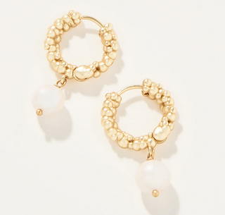 Bubble Hinged Pearl Earrings - dolly mama boutique