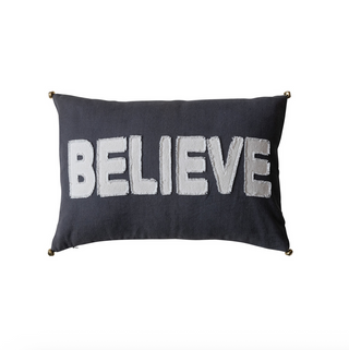 “Believe” Lumbar Pillow - dolly mama boutique