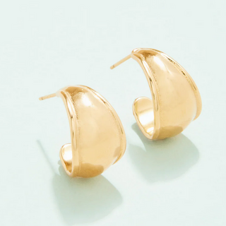 Gold Hawser Hoop Earrings
