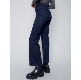Pull-On Denim Sailor Pants