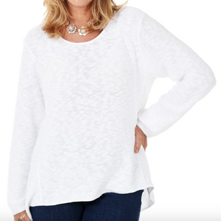 Seamed Slub Sweater